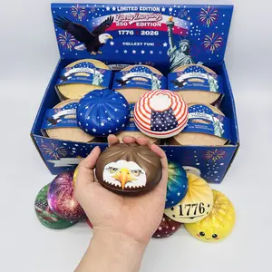 [USA Stock] 12PCS 250th Anniversary Patriotic Squeeze Dumpling Toy | July 4th Fidget Stress Ball | Slow Rising TPR Sensory Squishy For Kids Adults | Cute Desk Accessory For Office ADHD Anxiety Relief | Summer Party Favor Gift Idea | Squishy Toys
