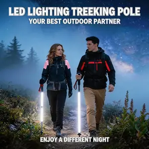 Ultimate Hiking Companion: Laser Sword Walking Stick with Super Bright LED Lights |   Rechargeable, Waterproof & Ultra-Light for Safe Night Hikes, Camping, and Outdoor Adventures