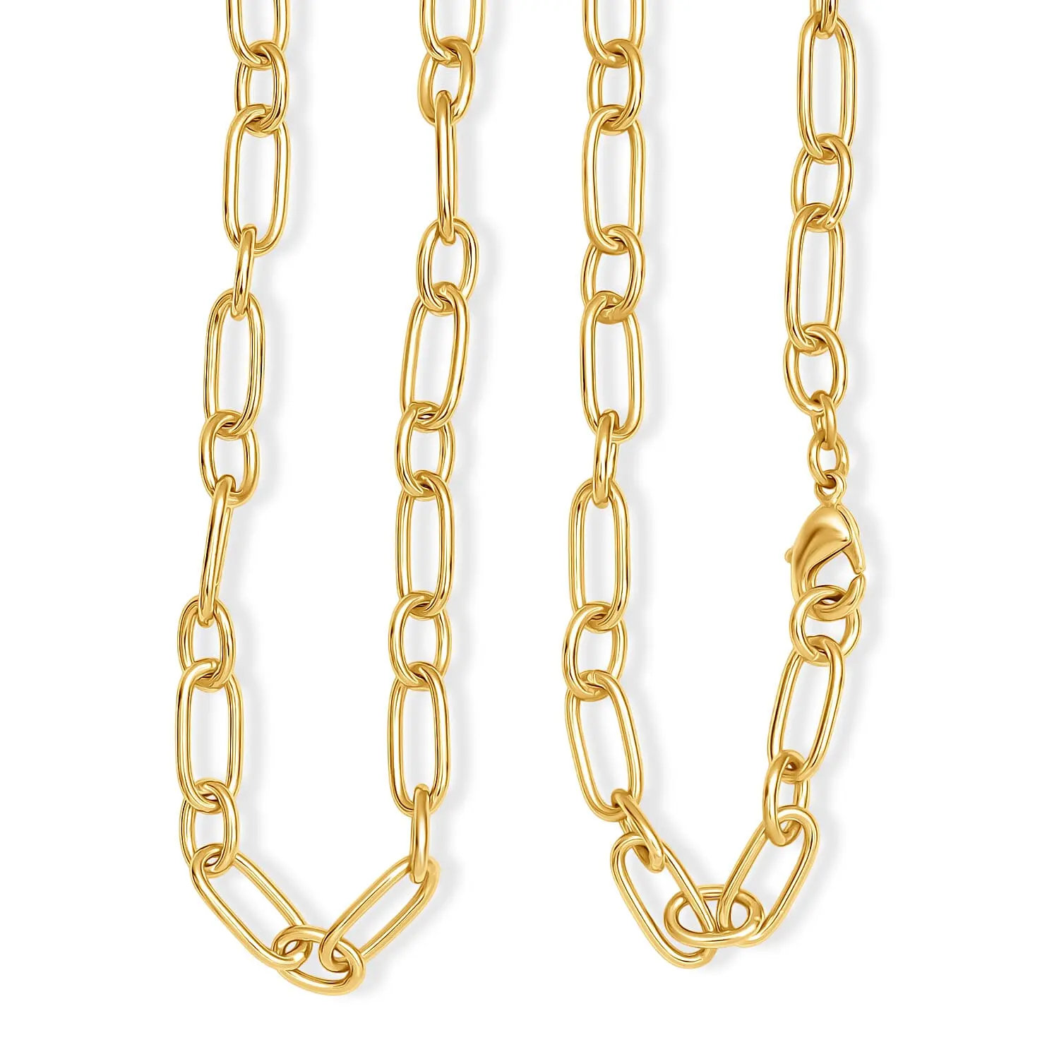 EverTrue Bronzella Collection Paperclip Link Necklace in 18K YG Plated Bronze 20 Inches