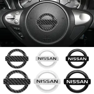 1PCS Car Styling Logo Steering Wheel Center Badge Logo Sticker For Cars For Nissan Qashqai Juke X-Trail Patrol Note Juke Leaf Altima Almera Maxima Micra Murano Rogue Pulsar Sentra Teana Tiida March Navara Nismo Sylphy