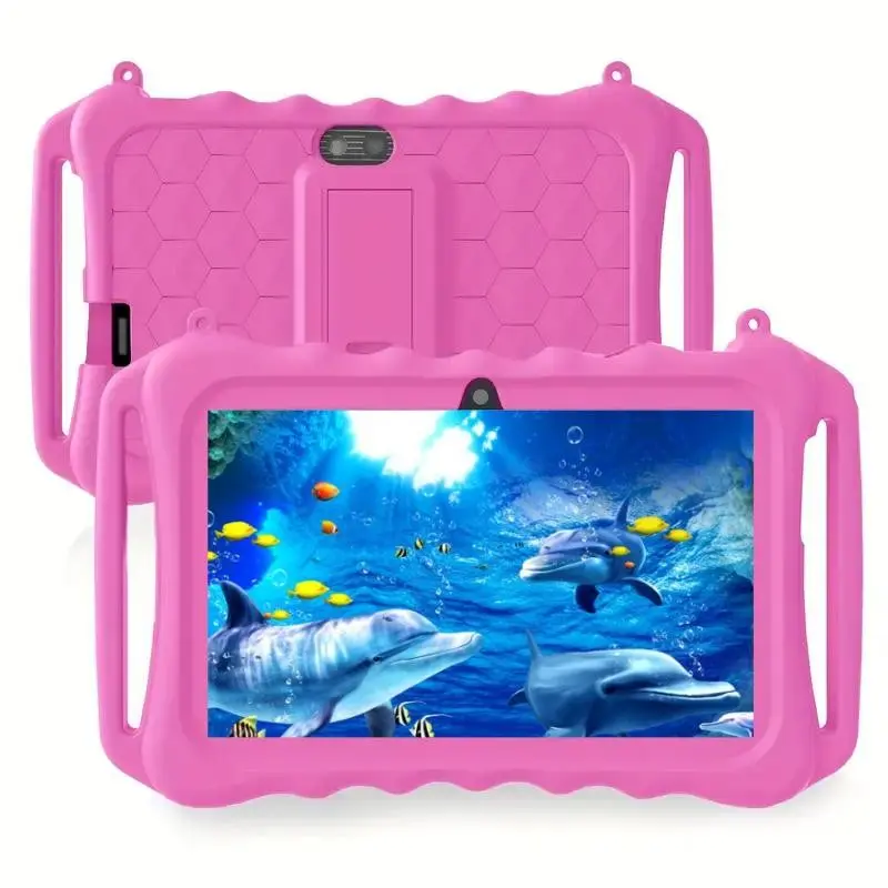 Best-Selling 7-Inch Kids tablet，kids computer Android Tablet PC, Parental Control, Learning & Gaming, Dual Camera, Shockproof Case, Best Gift