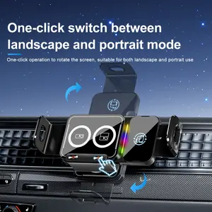 Foldable Car Phone Holder, Wireless Charging Base, Magnetic Fast Charging, Dedicated Navigation Support, Car Accessories