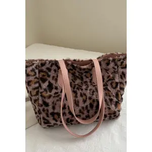 Leopard Fluff Tote Bag
