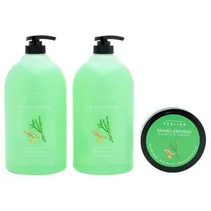 Perlier Bamboo & Ginger Shower Gel & Body Mousse Set