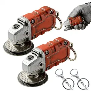 Mini Grinder Keychain, Realistic Grinding Tool Keychain Pendant Keyring, Tool Enthusiast Backpack Accessories Bag Ornaments Pendant, Polishing Tool Collection Keychain Accessories, Tool Enthusiast Hardware Enthusiast Collection Gift