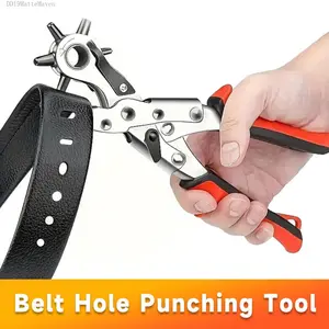 Handheld Smooth Hole Puncher, Multifunctional Tool with Quick Punch, Professional Leather & Paper Compatible for Home and Industrial UseDD19MatteMaven