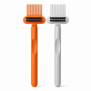 2-Pack Hairbrush & Comb Cleaner Set – Dual Mini Rakes with Nylon Bristles for Hair, Dust & Product Build-Up – Portable, Reusable for Home & Professional Use