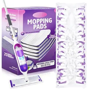 Mop Pads Refills for Power Mop: 20 Pcs Wet Dry Disposable Pad for Multi-Surface Floor Cleaning - Mopping Replacement for Tile Hardwood - Sweeping Cloths for Home Kichen