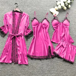 Women Silk Pajamas Sets