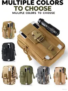 Tactical Waist Bag | Adjustable with Multiple Pockets & Molle System, Oxford Fabric for Outdoor, Hiking, Fishing Gear StorageKhaki Outdoor Hiking Camping Backpack for Men & Women, Hiking Backpack, Durable Fabric Construction Tactical Backpack