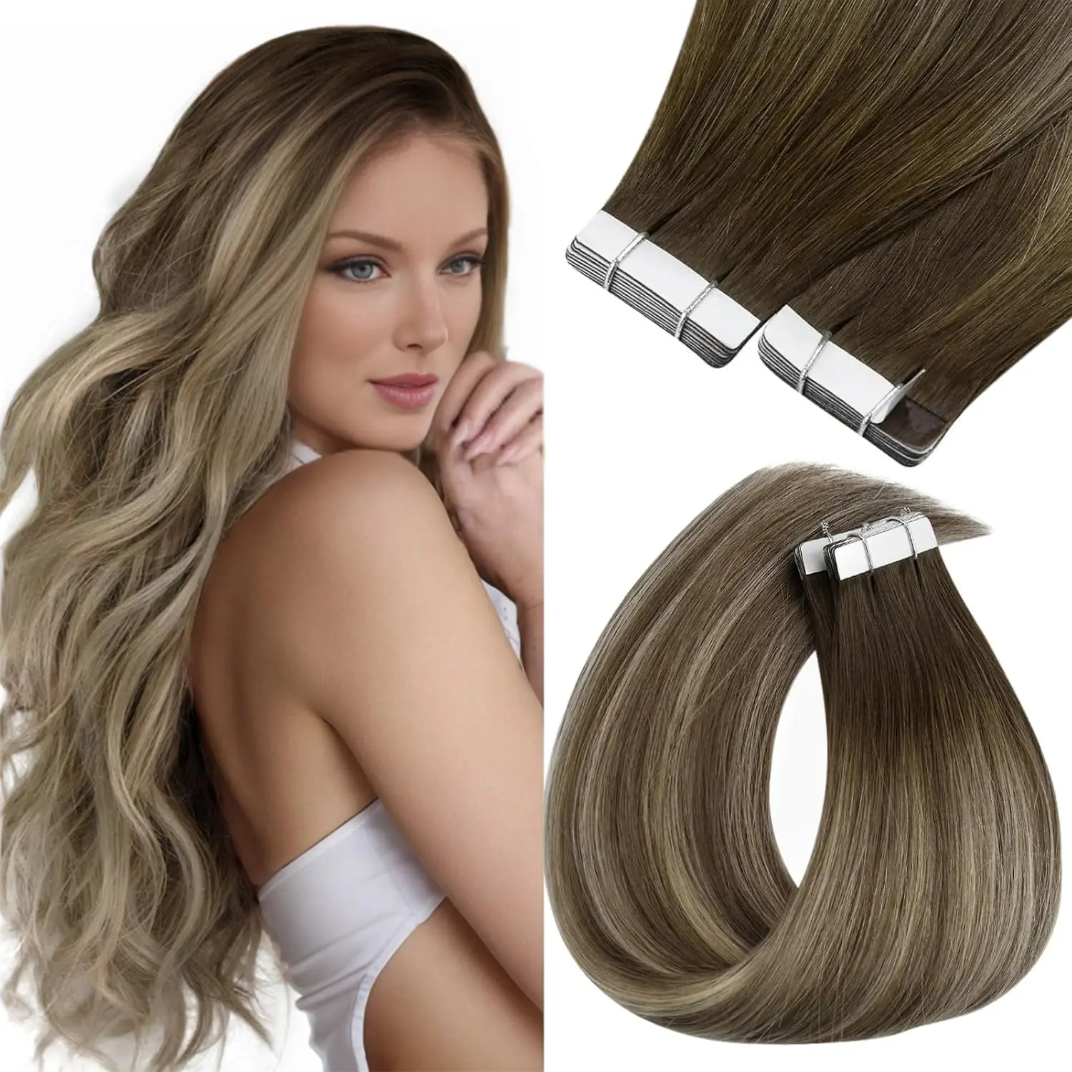 #3/8/22 Cool Brown Balayage Light Brown Highlight 