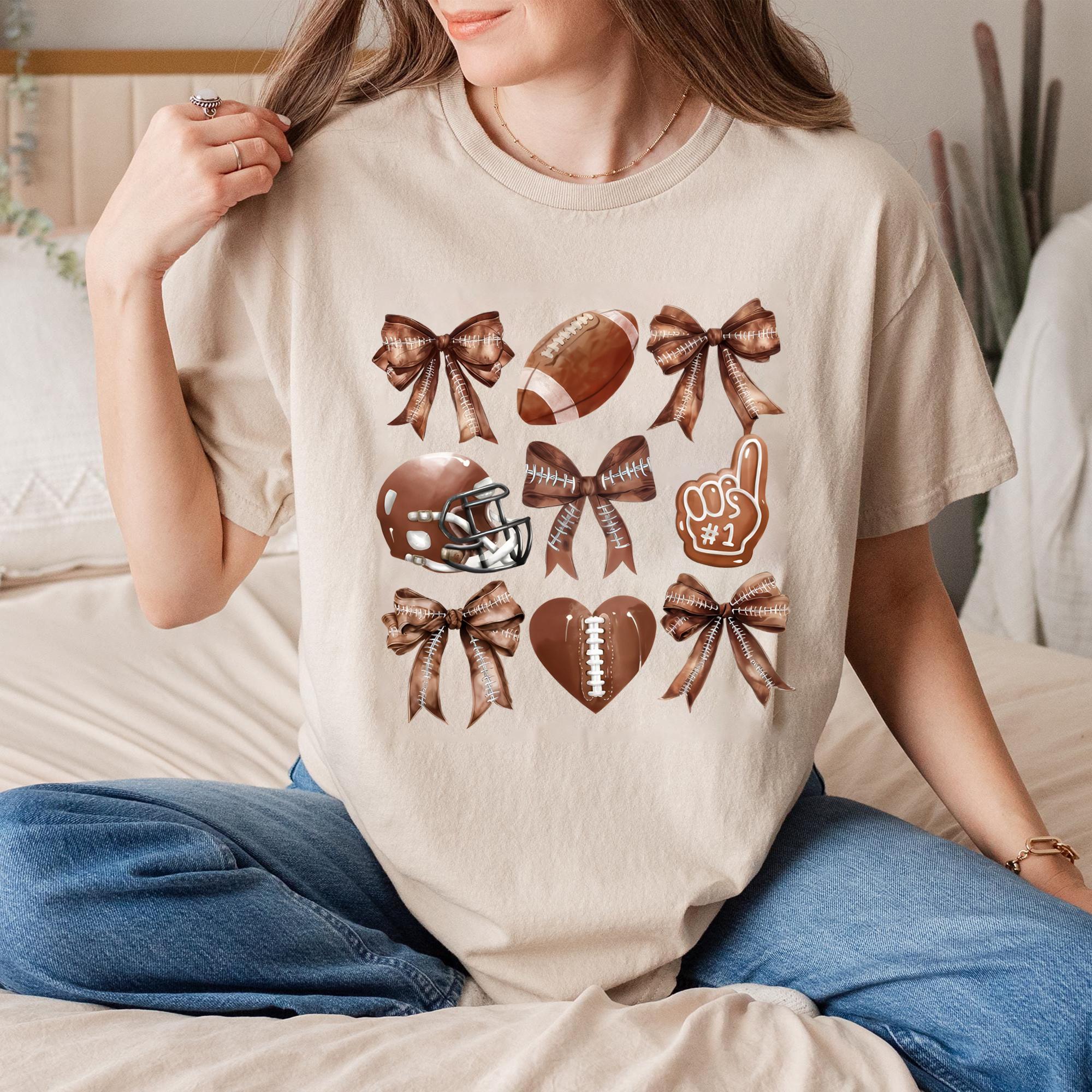 Girls Football T-Shirt, Coquette Foo &hellip;