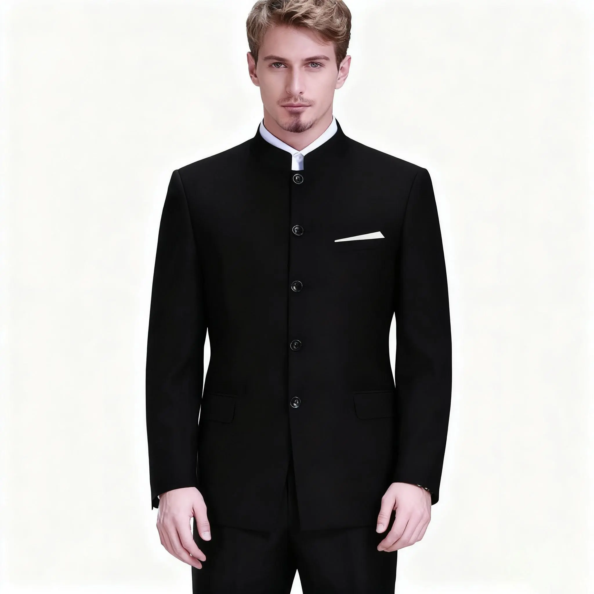 TikTok Bestselling Men's Ming Dynasty Robe | Fashionable Black Chinese Traditional Formal Jacket | Premium Western-style Formalwear Suitable for Weddings, Celebrations, and Special Events bedazzled  suit business jacket luxury  suits  men Costume Clothes