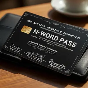 (2 Pack) Funny N-Word Pass Debit Card Skin High-Quality Vinyl Card Decal Credit Card Cover Scratch-Resistant Water-Resistant Everyday Accessories Card Protection