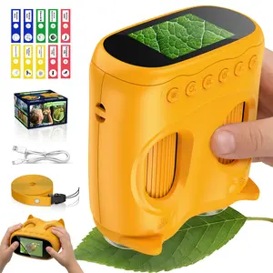 HUTACT 2 in 1 4K Microscope & Telescope, 3M-1000M Distance Telescope 1000X  4K Microscope Handheld STEM Toy for Kids 3-12 Years Boys Girls