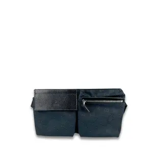 Pre-owned GUCCI Canvas Belt Bags Double Pocket Waist Bag