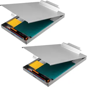 Clipboard with Storage, 2 Pack Recycled Metal Clipboard Box, Form Holder, Suitable for School, Office, Jobsite or  Staff, 9.25 x 13.78 Inches,