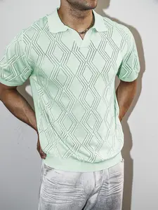 2026 #SummerVibes New Spring and Autumn Fashion Trend Basic Commuting Daily Outdoor Unisex Viscose Polyester Casual Pullover Short-Sleeve Knitted Sweater Shirts Beige