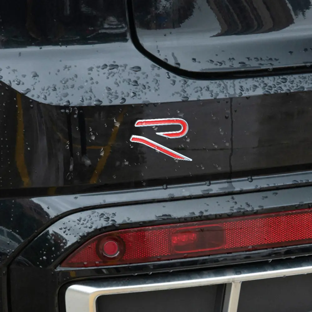 Car R Logo Decals, Decals For Vehicles, Side Body Trunk ABS Stickers For Volkswagen VW Golf 4motion Polo Scirocco CADDY Beetle Passat Touareg Jetta Tiguan Touran Sticker For Cars Vehicle Exterior Decoration Car Accessories Car Merch