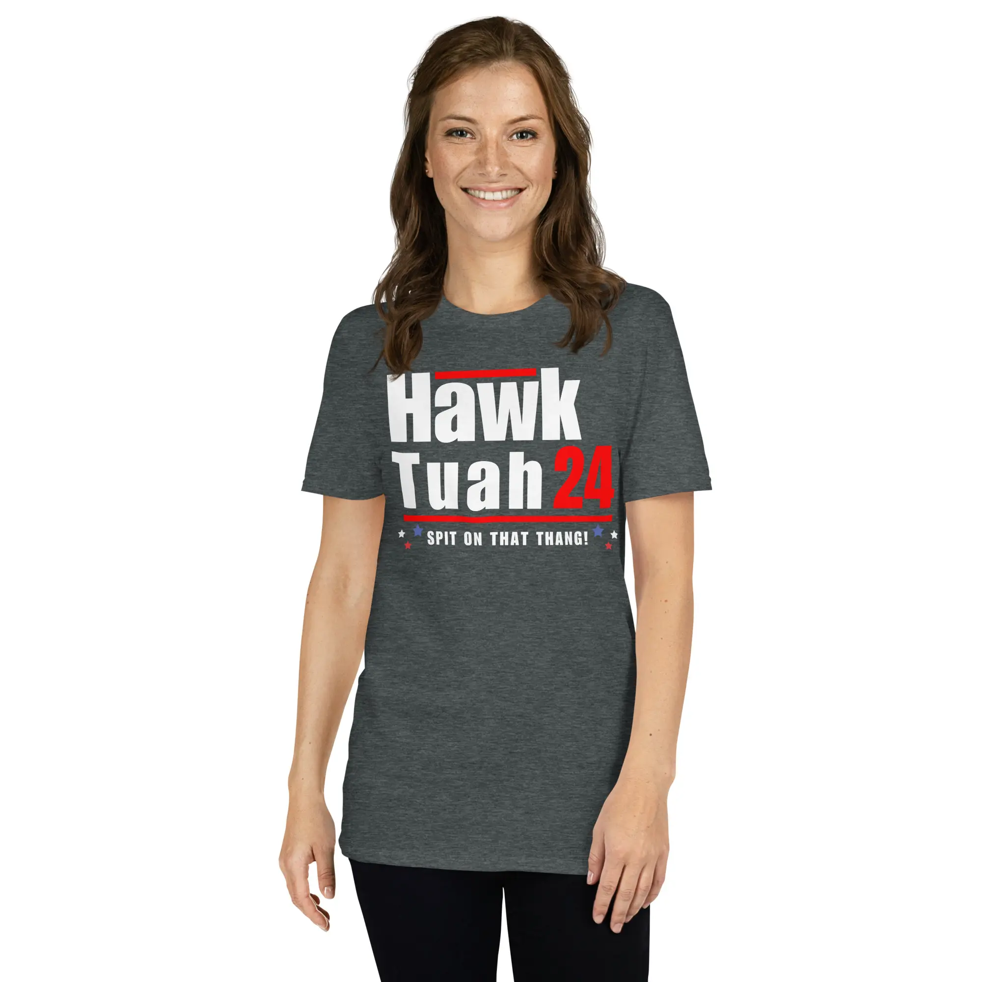 Hawk Tuah 24 Spit On That Thang Funny Meme Unisex Classic Tee Cotton Fabric