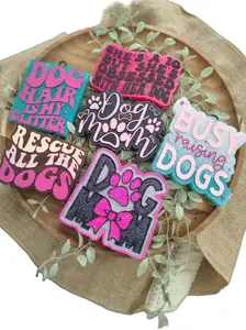 Dog Mama Dog Mom Air Freshener for Home and Car Freshie Diffuser Scented Hand Painted with Glitter and String for Hanging