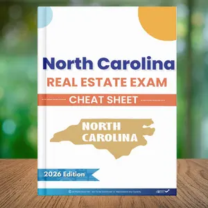 North Carolina Real Estate Exam Cheat Sheet 2026 Edition 10-Page Study Booklet with State-Specific Practice Test & NC Laws Review