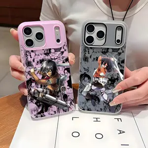 Cool Anime M-Mikasa A-Ackerman Phone Case Slim Clear Jelly Case for iPhone 17/16/15/14/13/12, Soft TPU Shockproof Scratch-Resistant, Transparent Anti-Yellowing Cover, Trendy Colors, Ultra Lightweight for Daily/Travel/Work Use