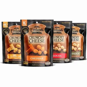 Umland’s Crunchy Cheese – Variety Pack (4 × 1.9 oz Bags) | Cheddar, Colby Jack, Pepper Jack, Gouda | Real Cheese, Keto, Low-Carb, High-Protein, Gluten-Free Snack