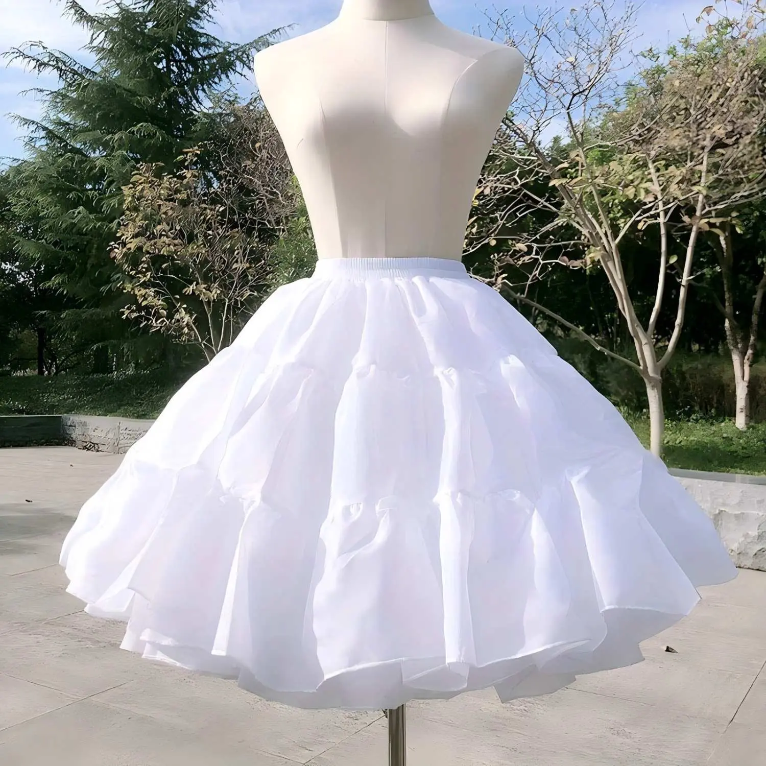 Women's Polyester Yarn Fluffy Layers Underskirt Tutu Petticoat - Adult, Comfortable Fit, Customizable Volume, Elegance for Ballet Practice, Photo Shoots