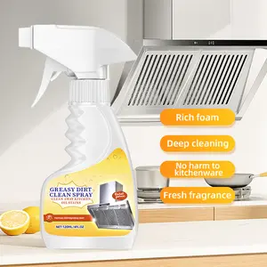 Greasy Dirt Clean Spray,Heavy Duty Aseptic Kitchen Cleaner Spray,kitchen cleaning supply Suitable for kitchen use Clean kitchenware, cookware, kitchen stoves, range hoods, oil stains, black stains, and dirt