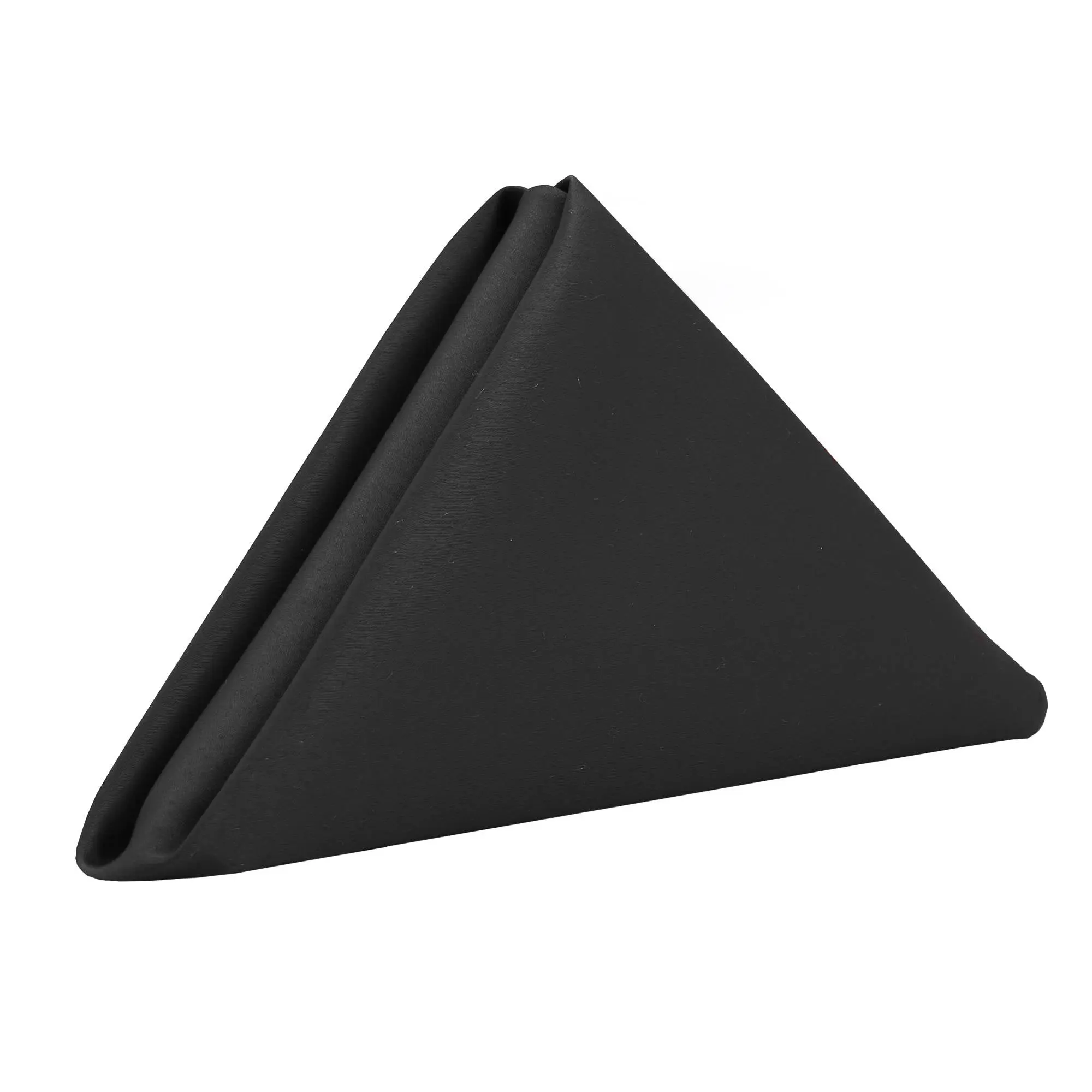20 inch L'amour Satin Napkins Black (Pack of 10)