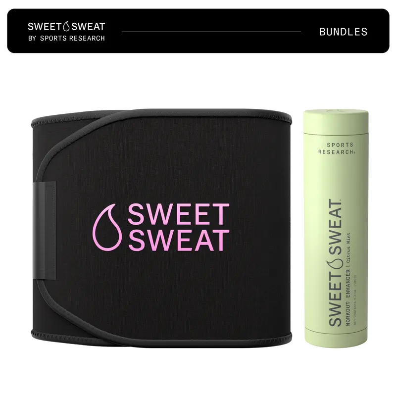 ザハイライツ 3piece sweat sweet pea 3rd edit Sweet Sweat Gel (6.4oz) Tropical + Waist Trimmer (Medium) Bundle
