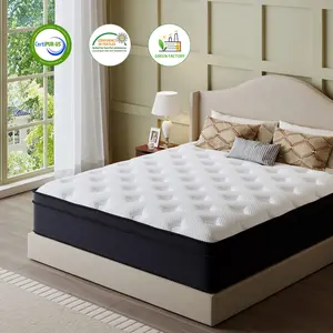 Sleep Like Royalty Without the Price Tag | Five-Story Design Hybrid Mattress, Individually Wrapped Double Coils, Medium Firm Feel, Pressure Relief for Back Pain - Queen Size in a Box