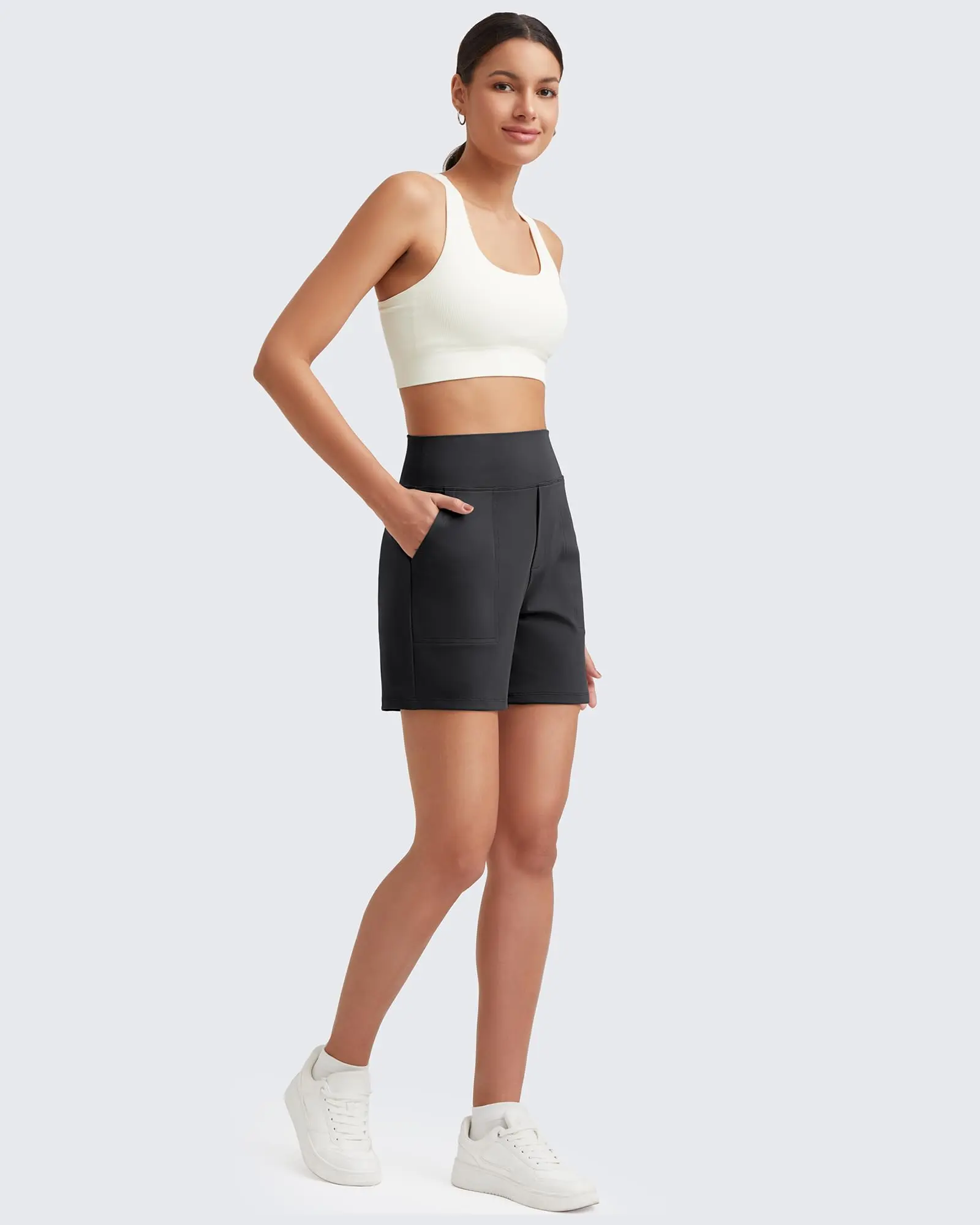 G4Free Women's Athletic Shorts High Waisted Running Yoga Shorts Summer Casual Burmuda Shorts with Pockets Activewear G4Free Women's Athletic Shorts High Waisted Running Yoga Shorts Summer Casual Burmuda Shorts with Pockets Activewear