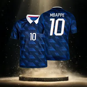 2026 France Home And Away 7#Dembele and 10#Dembele Short And Long Sleeve Soccer Jersey Fans Version Breathable