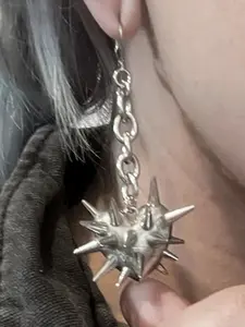 Punk Style Spiked Heart Design Earrings, Fashion Jewelry for Party, Daily Clothing Decor, Trendy All-match & Exquisite Jewelry for Birthday Gift