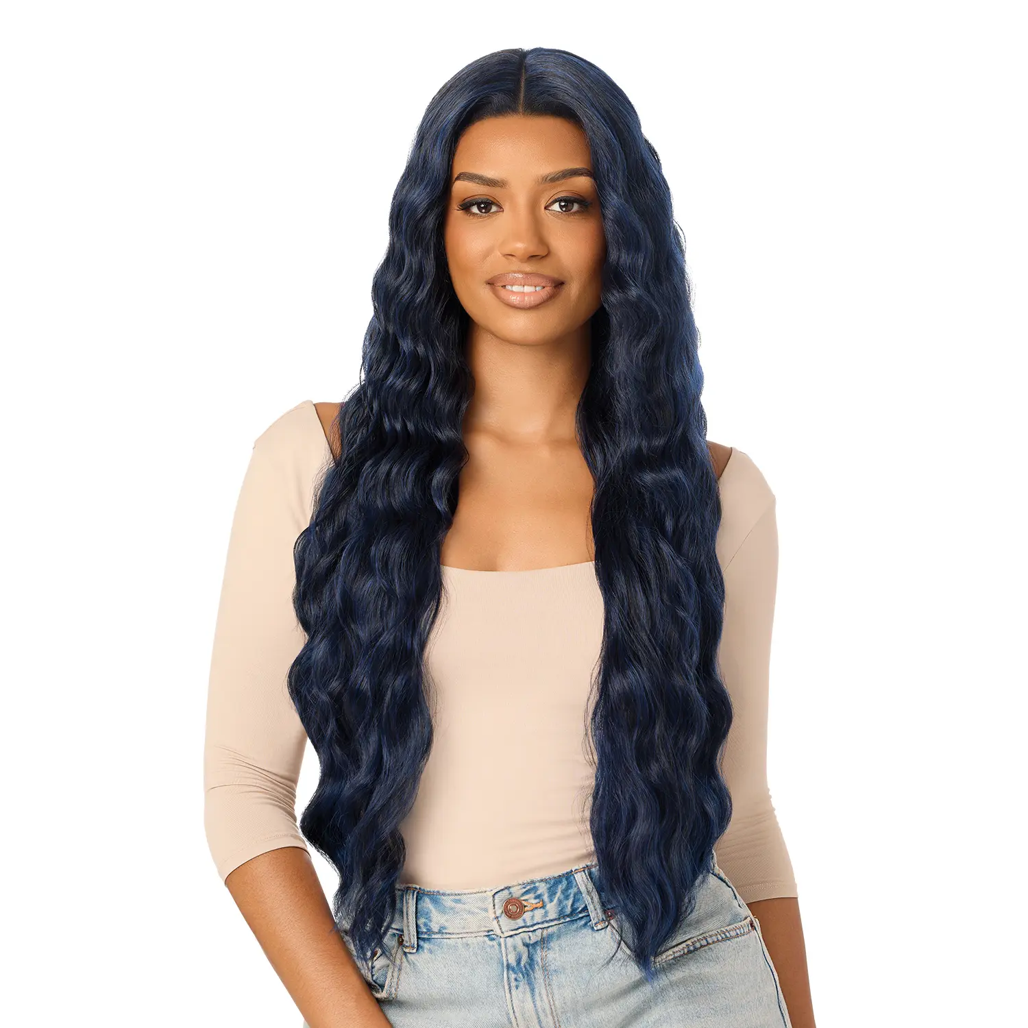 HD Lace Front Wig, Long Straight Synthetic Fiber Hair with a Melted, Pre-Plucked Hairline, Natural Glueless Install for Daily Wear, Daily Wear Wig, Hd Frontal Wig