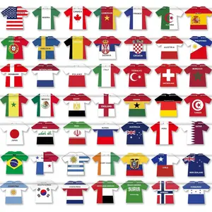 Hardware supplies 2026 Soccer Jersey Flag Bunting Banner 50 Pcs International Country String Flags Garland Merchandise for Sports Themed Parties Olympic Celebrations Decorations(Not among the top 48 teams)