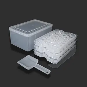 Stackable Ice Cube Trays – 64 Cavities, BPA-Free, Perfect for Water Bottles, Durable Plastic, No-Leak, Easy-Release – Ideal for Freezer, Juices & Cocktails