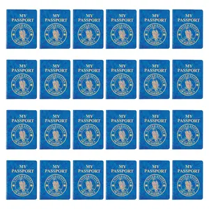 3 1/2" x 4 1/2" My Passport Blue & Gold Paper Notebooks - 24 Pc.