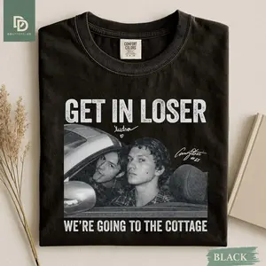 Retro Get In Loser We're Going To The Cottage Comfort Colors T-Shirt, Heated Rivalry, Heated Rivalry Booktok Shirt Im Coming To The Cottage FGRE