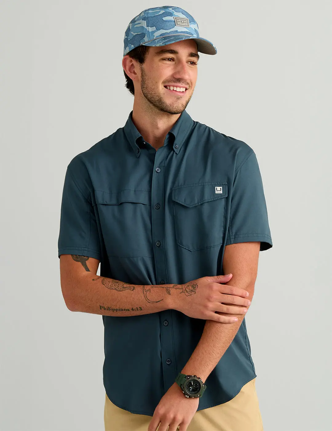 HUK Tide Point Short Sleeve Button-Down