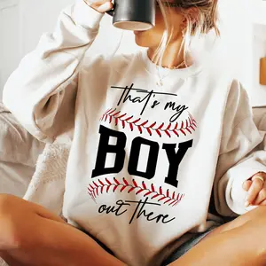 Baseball Mom Sweatshirt T-Shirt, That's My Boy Out There, Baseball Boy Mom Shirt, Game Day Tee, Sports Lover Gift