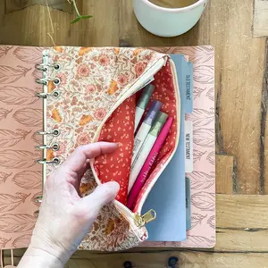 Bible Binder Zipper Pouch- Vintage Garden