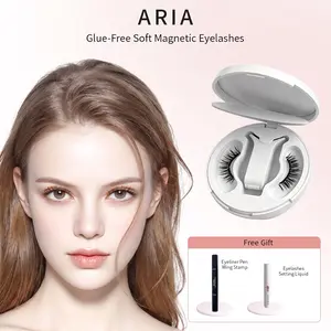 Magnetic False Eyelash Kit for Eyelash Extensions, 1 set of reusable glue-free false eyelashes, natural long, long-lasting and fluffy false eyelashes,Reusable with Portable Box | Beginner-Friendly & Trim to Fit – Perfect for Party