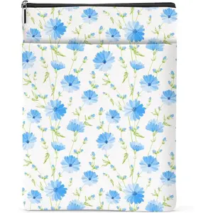 Blue   Book Lovers Gifts  Book Sleeve Book Pouch Book Protector with Zipper and Front Pocket BookCover Case for Women  Friend Sister Book Accessories Book Club Gifts