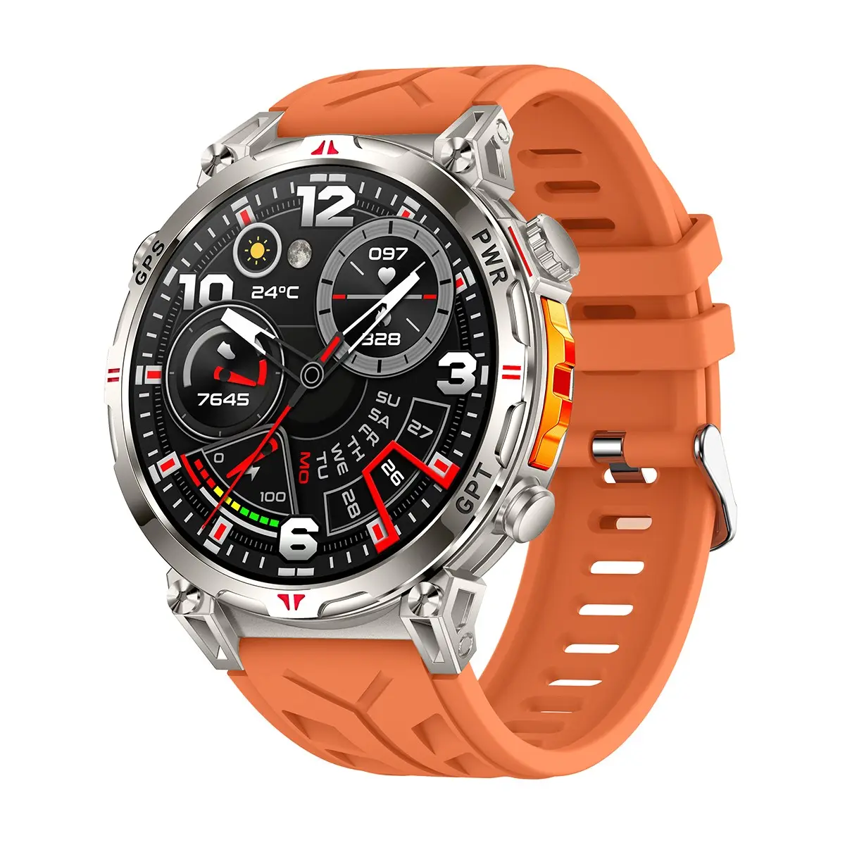 Men's Smartwatch 2026, Integrated GPS Navigation Compass Altitude Barometer, Multi-Sport Modes Fitness Data Tracking, Ipx8 Waterproof