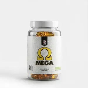 Omega Mega 30 Servings Dietary Supplement with Lemon Flavor Clean Fitness Nutrition for Daily Use