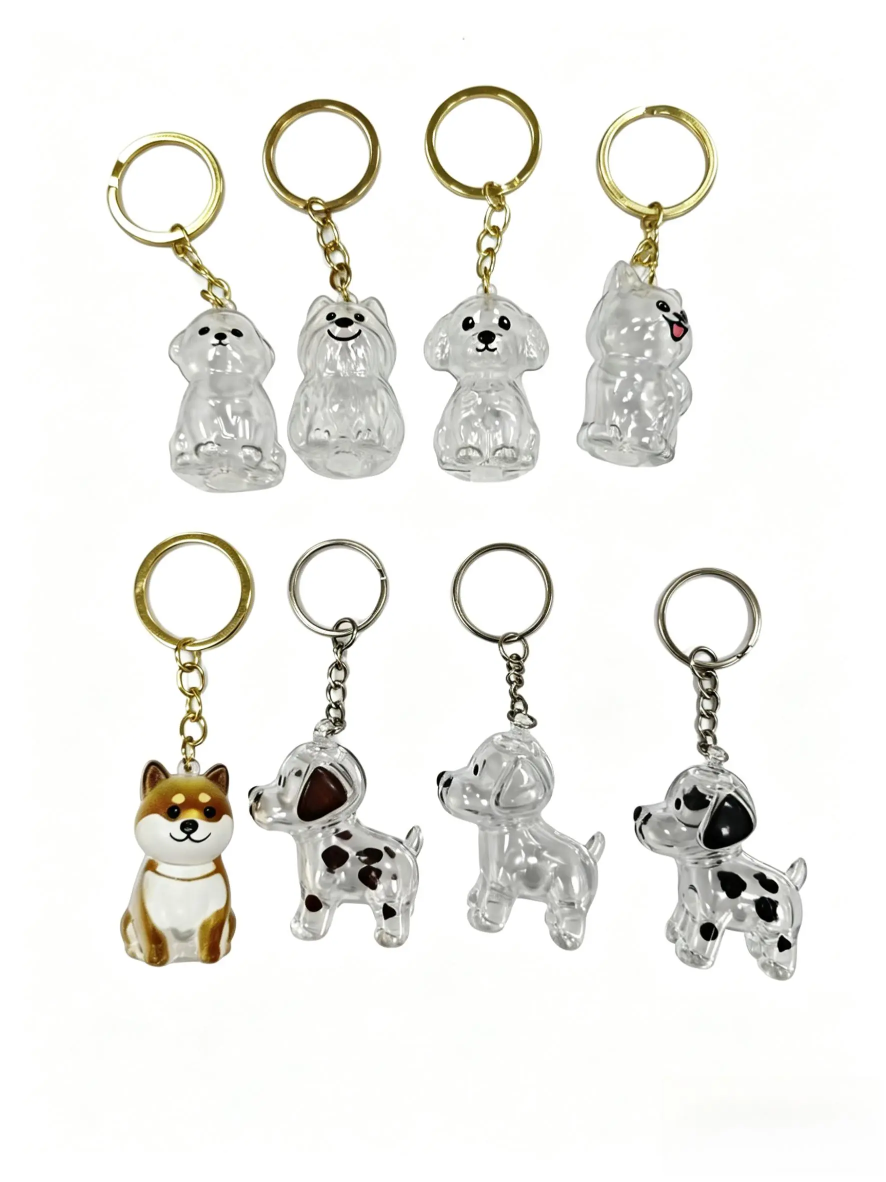 Pet Hair Collection Key Chain, Hollow Clear Souvenir Pendant, Lovely Daily Ornament to Keep Beloved Pet Memories