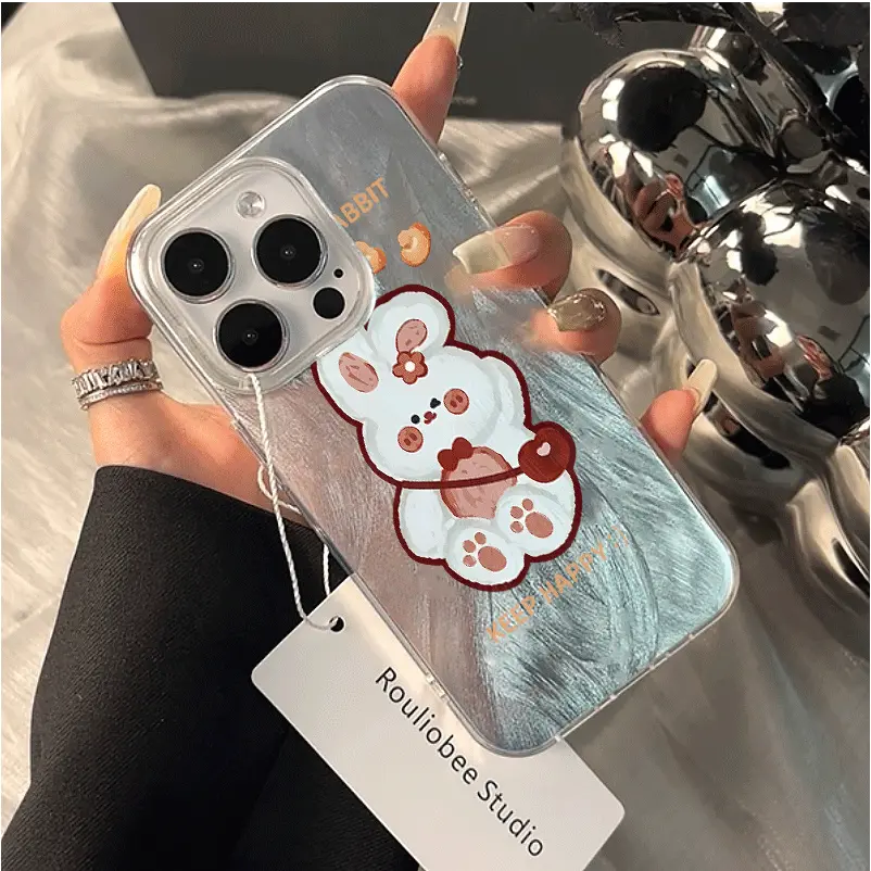 Lucky rabbit. Premium all-inclusive English alphabet cell phone case for Galaxy A03 A03S A04S 4G A1 A12 A13 LIE 4G A14 A15 A23 A25 5G A32 4G A35 5G A51 4G A53 5G   FE iPhone 7 7 PLUS 8 8 PLUS X XR XS XS MAX 11 12 13  14 14 PRO 15 15 PRO  16 16 PRO